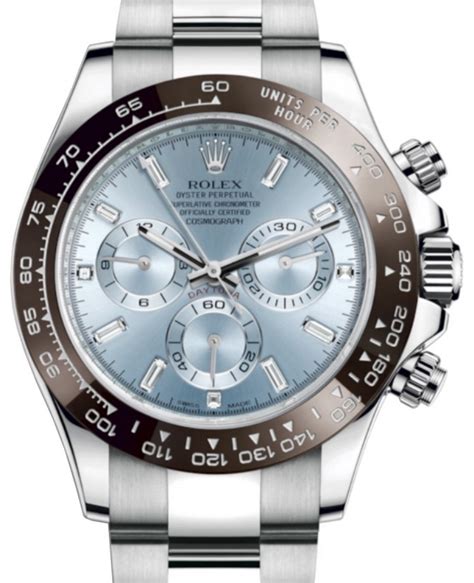 rolex rolex daytona ice blue 8 baguette diamond platinum 116506|rolex daytona 116506 platinum.